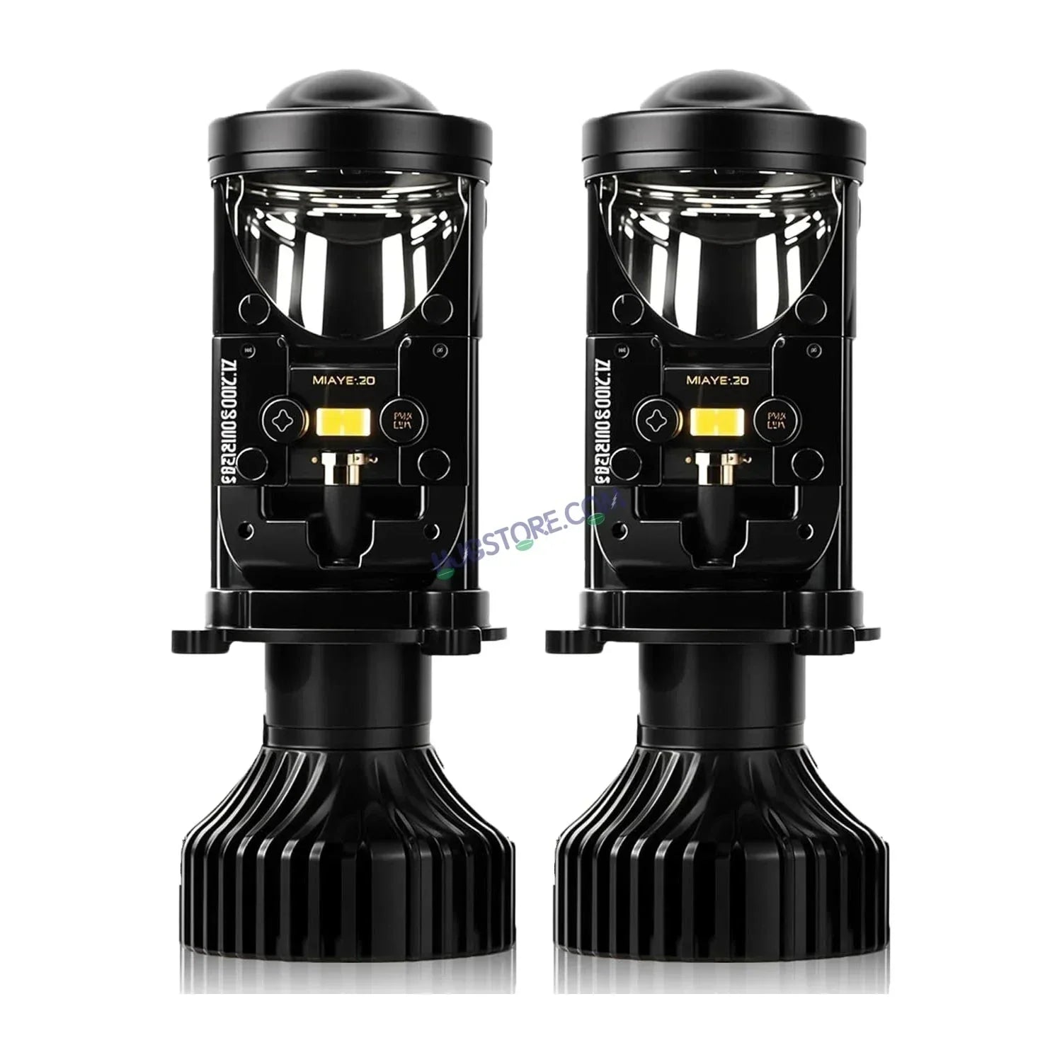 HJG Y6 Projector Lens Set of 2 H4 LED Bulb 100W Car HJG Y6 Projector Light Lamp H4 LED Mini Projector Lens with Fan for Bike & Car Bulb 7000LM Conversion Kit Hi/Lo Beam Headlight 12V/24V for Motorcycle & Car, Set of 2, Car, White - Biker.Store - www.biker.store