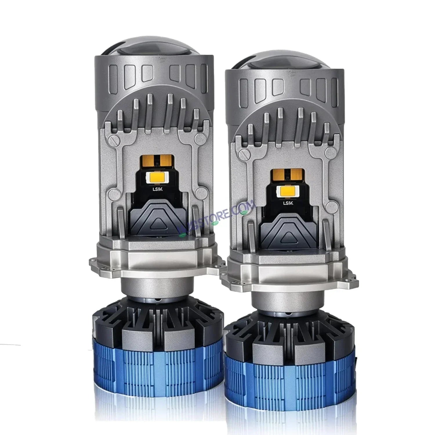 HJG Y6 New Model 110W Projector Lens H4 LED Bulb 110W HJG Y6 Projector Light Lamp H4 LED Mini Projector Lens with Fan for Car SUV Bulb 14000LM Conversion Kit Hi/Lo Beam Headlight 12V/24V for Car SUV, Set of 2, White Hi/Lo - Biker.Store - www.biker.store