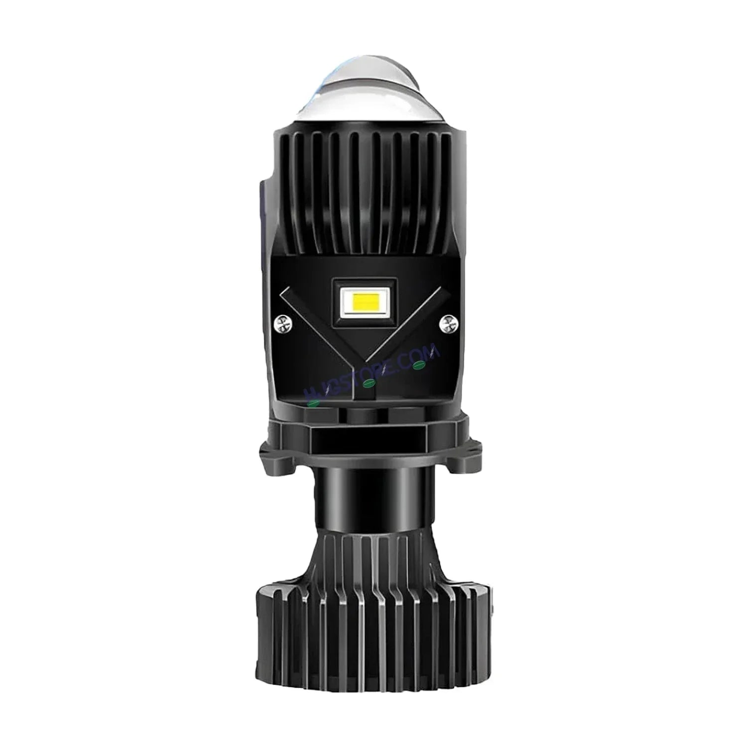 HJG Dual Y6 Condenser RTD Lens Dual Projector Lens H4 LED Bulb 50W HJG Y6 Projector Light Lamp H4 LED Mini Projector Lens with Fan for Bike Bulb 7000LM Conversion Kit Hi/Lo Beam Headlight 12V/24V for Motorcycle, Set of 1, White Hi/Lo - Biker.Store - www.biker.store