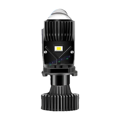 HJG Dual Y6 Condenser RTD Lens Dual Projector Lens H4 LED Bulb 50W HJG Y6 Projector Light Lamp H4 LED Mini Projector Lens with Fan for Bike Bulb 7000LM Conversion Kit Hi/Lo Beam Headlight 12V/24V for Motorcycle, Set of 1, White Hi/Lo - Biker.Store - www.biker.store