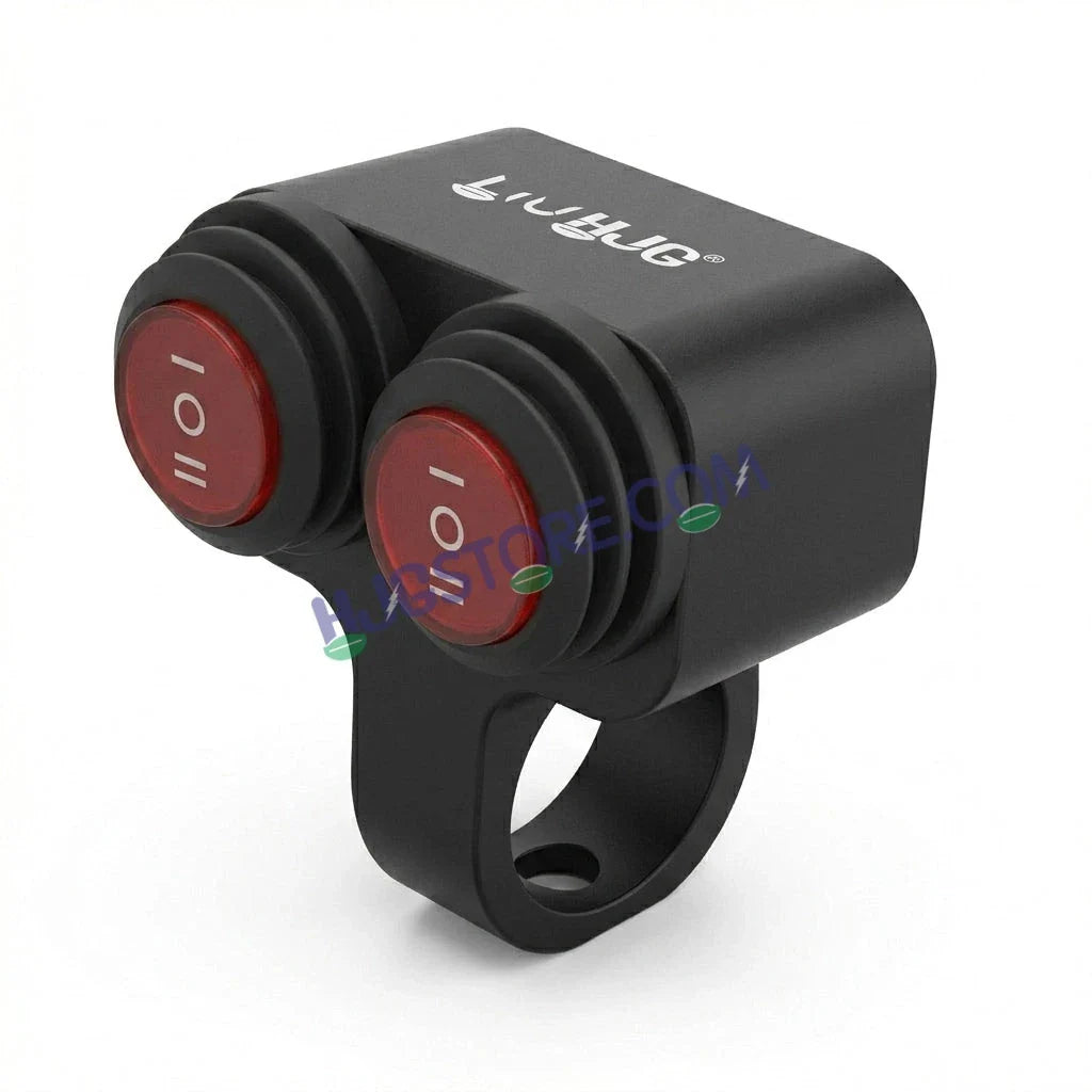 HJG 2 x 3-Way Motorcycle Handlebar Switch 12V CNC Metal Switch - 7/8" 22mm Motorcycle Handlebar Control Cluster for Headlight, Electric Start, Turn Signal & Hazard Light Motorcycle 2 x 3-Way Handlebar Switch For All Motorcycles - Biker.Store - www.biker.store