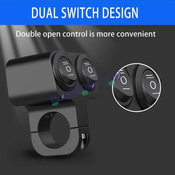 HJG 2 x 3-Way Motorcycle Handlebar Switch 12V CNC Metal Switch - 7/8" 22mm Motorcycle Handlebar Control Cluster for Headlight, Electric Start, Turn Signal & Hazard Light Motorcycle 2 x 3-Way Handlebar Switch For All Motorcycles - Biker.Store - www.biker.store