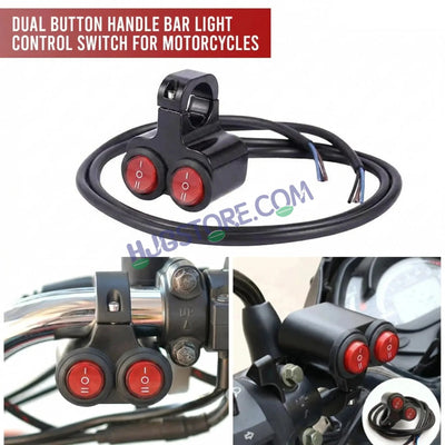 HJG 2 x 3-Way Motorcycle Handlebar Switch 12V CNC Metal Switch - 7/8" 22mm Motorcycle Handlebar Control Cluster for Headlight, Electric Start, Turn Signal & Hazard Light Motorcycle 2 x 3-Way Handlebar Switch For All Motorcycles - Biker.Store - www.biker.store
