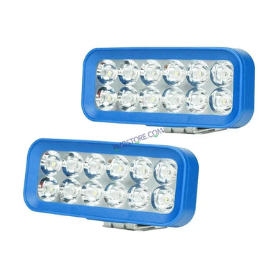HJG 12 LED Rectangle Foglight Foglamp 3 Colour White, Warm White, Yellow HJG Foglight HJG Car Accessories Led Headlights Mini Driving Lights Led Fog Lights For Motorcycle Lights, Set of 2 - Biker.Store - www.biker.store