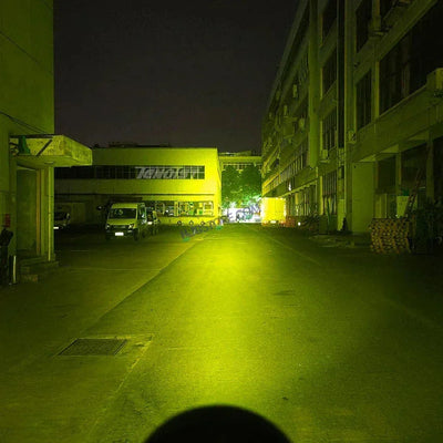 HJG 4 LED 80W Round CREE Foglight Foglamp with Yellow Cover 80W 4 LED HJG 80W 4 LED Car Accessories Led Headlights Lights Led Fog Lights For Motorcycle Car SUV Lights, Set of 2 with Wiring Harness Kit HJG 4 LED Round 80W - Biker.Store - www.biker.store