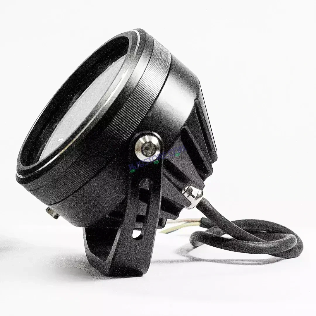 HJG 5 LED 100W Round CREE Foglight Foglamp with Yellow Cover 100W 5 LED HJG 100W 5 LED Car Accessories Led Headlights Lights Led Fog Lights For Motorcycle Car SUV Lights, Set of 2 with Wiring Harness Kit HJG 5 LED Round 100W - Biker.Store - www.biker.store