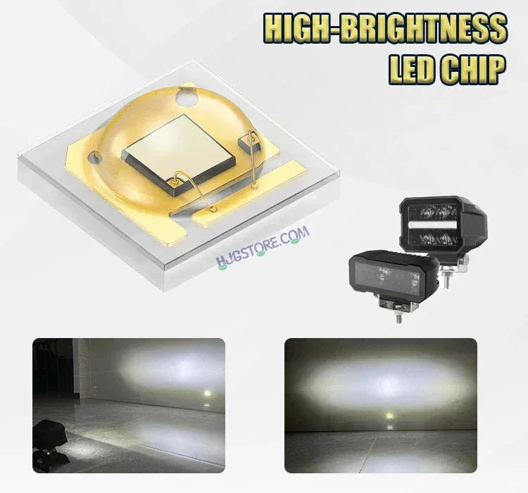 HJG W26 Bezelless Blade 2pc CREE Lens Foglight 120W Square Edge W26 Bezelless Blade 2pc Foglight 120W Foglight Ultra Wide Intensity LED Foglight White CREE Spread Foglight (120W) Universal For All Cars & Bikes LIU HJG W26 Bezelless Blade Lens Foglight 2pc - Biker.Store - www.biker.store