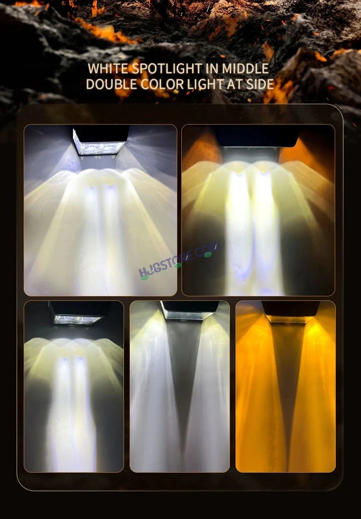 HJG W28 Helao 4x4 Lens CREE Foglight 60W 4x4 Lens Square Edge W28 4 Lens Square Edge 1pc Foglight 60W Foglight Ultra Wide Intensity LED Foglight White CREE Spread Foglight (60W) Universal For All Cars & Bikes LIU HJG W28 Helao 4x4 Lens Foglight Edge Light - Biker.Store - www.biker.store