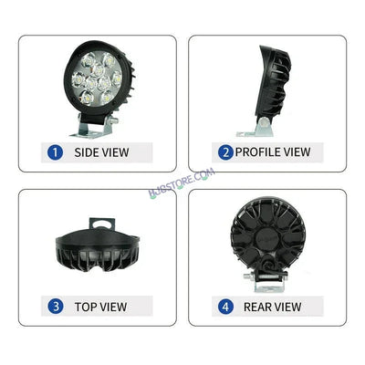 HJG New 9 LED Cap Fog Light 54W 12000 Lumens Fog Light 9 LED CREE 2pc Foglight Spread Light Fog 54W with 12000 Lumens Brightness Foglight Ultra Wide Intensity LED Fog Lights 9 LED CREE (54W) Universal For All Cars & Bikes LIU HJG 9 LED Cap 54W Fog 2pc - Biker.Store - www.biker.store