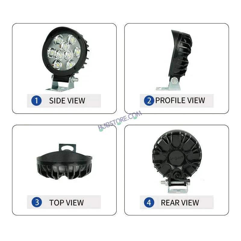 HJG New 9 LED Cap Fog Light 54W 12000 Lumens Fog Light 9 LED CREE 2pc Foglight Spread Light Fog 54W with 12000 Lumens Brightness Foglight Ultra Wide Intensity LED Fog Lights 9 LED CREE (54W) Universal For All Cars & Bikes LIU HJG 9 LED Cap 54W Fog 2pc - Biker.Store - www.biker.store