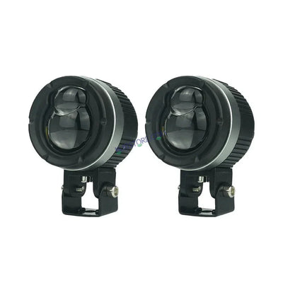 HJG 124 Fog Dual Lens 120W Foglight New Model with Power Adaptor Foglight Ultra Wide Dual Intensity LED Driving Fog Lights White/Yellow (2*60W = 120W Total) Universal For All Cars & Bikes - Biker.Store - www.biker.store