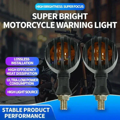 HJG Indicator Round Waterproof Flexible Blinker Bright LED Indicators Universal For All Bike Models Motorcycle Turn Signal Lights HJG Indicator - Biker.Store - www.biker.store