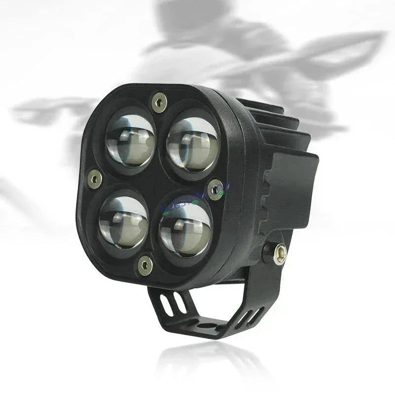 HJG 4x4 Projector Lens Foglight with Wiring Kit 80W 4*4 Lens Future Eyes Fog Projector Lens 2pc Foglight White/Yellow/Flash Modes 80W Foglight LED Fog Lights White/Yellow/Flash Universal For All Cars Bikes LIU HJG 4x4 Projector with Wiring Harness Kit - Biker.Store - www.biker.store