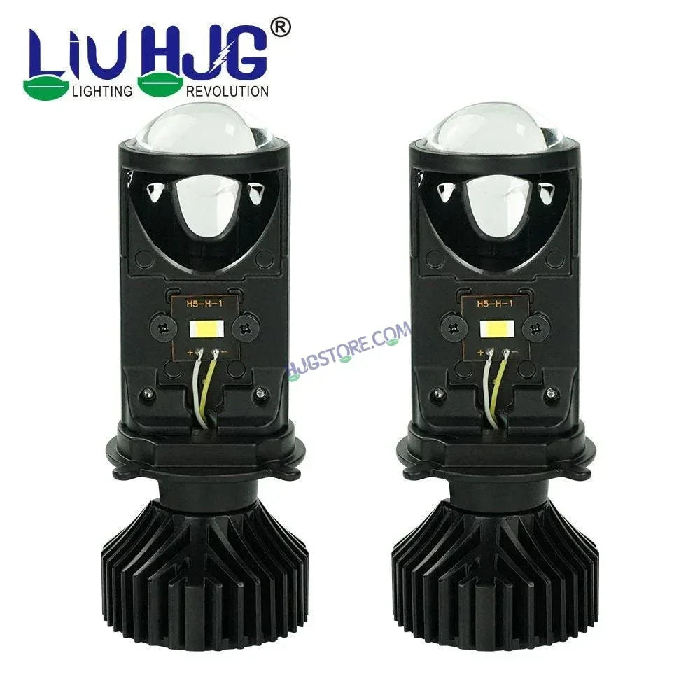 HJG Y6 Projector Lens H4 LED Bulb 50W HJG Y6 Projector Light Lamp H4 LED Mini Projector Lens with Fan for Bike Bulb 7000LM Conversion Kit Hi/Lo Beam Headlight 12V/24V for Motorcycle, Set of 1, White Hi/Lo - Biker.Store - www.biker.store