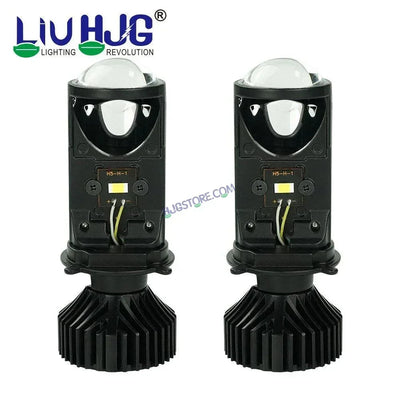 HJG Y6 Projector Lens Set of 2 H4 LED Bulb 100W Car HJG Y6 Projector Light Lamp H4 LED Mini Projector Lens with Fan for Bike Bulb 7000LM Conversion Kit Hi/Lo Beam Headlight 12V/24V for Motorcycle, Set of 2, Car, White Hi/Lo - Biker.Store - www.biker.store