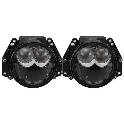 HJG 3 Inch Bi LED Car Projector 140W H8/H9/H11/H16 Foglight with Laser Spot and Wide Spread Red DRL/White/Yellow/Warm White Light 140W Foglight Ultra Wide Dual Intensity LED Driving Fog Lights 3000K/4300K/6500K Universal For All Cars & Bikes H8/H9/H11/H16 - Biker.Store - www.biker.store