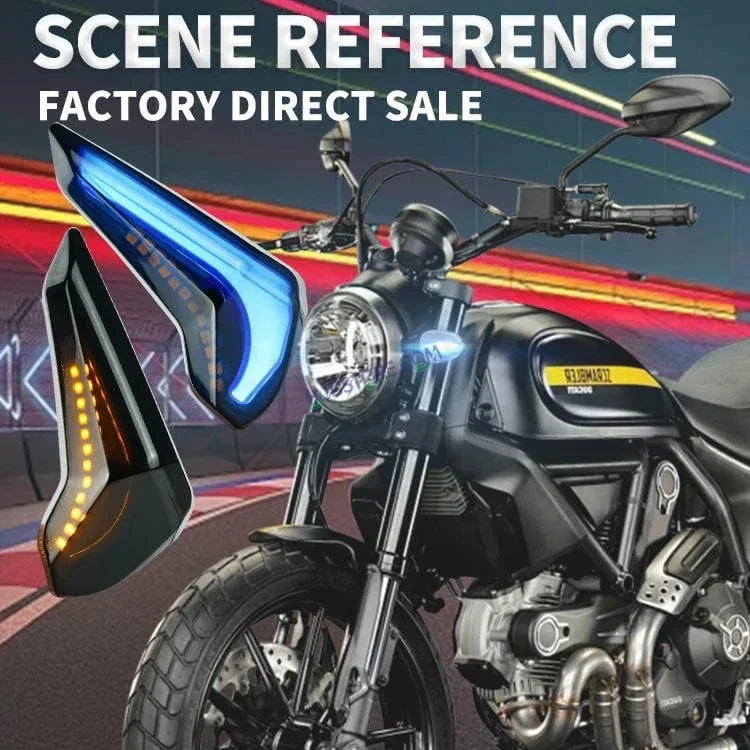 HJG Indicator Tilt DRL Sliding Model Fibre Waterproof Flexible Blinker Bright LED Indicators Universal For All Bike Models Motorcycle Turn Signal Lights HJG Tilt DRL Sliding Indicator, Pack of 2 - Biker.Store - www.biker.store