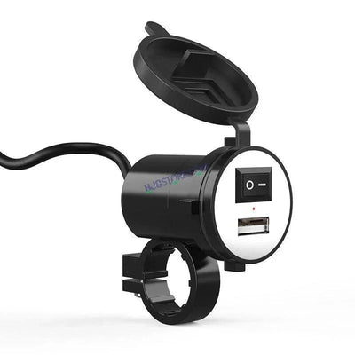 HJG USB Mobile Fast Charger Waterproof Motorcycle Handlebar USB Charger for Bike, Two Wheelers Universal LIU HJG Two Wheeler USB Mobile Phone Fast Charger 12V 5V-1.5A Moto Adapter Power Supply Socket for Phone Mobile Motorbike Accessories - Biker.Store - www.biker.store