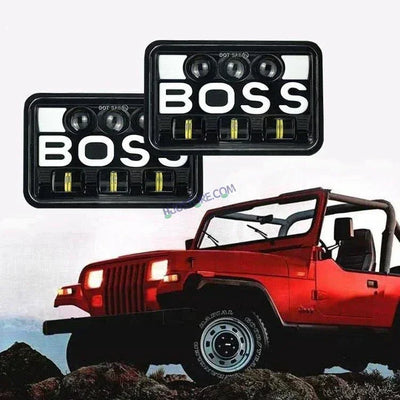 HJG Boss Headlight Assembly Square 12v 45w 4x6" 5x7" Inch Led Headlights For Jeep, Splendor 231224 - Biker.Store - www.biker.store