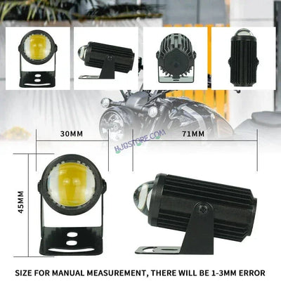 HJG Mini Drive Devil Metal Spot Light with Red DRL, White, Yellow Light Car Motorcycle Truck Off Road 20w Spot Fog Lights Driving Spotlight HJG Original Spot Light Fog light Devil Mini Drive, Pack of 2 - Biker.Store - www.biker.store