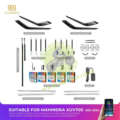 Cardi Ambient Smart LED Specific fit Kit for Mahindra XUV700 with App Control - Biker.Store - www.biker.store