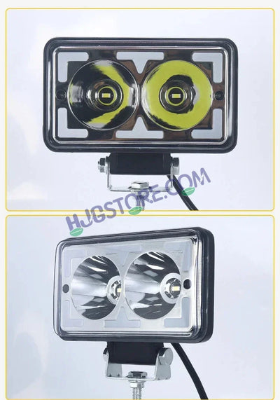 HJG W10 5x6" Classic Square Foglight Headlight 31W 6 Inch Foglight White/Yellow DRL Dual LED Foglight Amber/White DRL White Light 31W Foglight Ultra Wide Dual Intensity LED Driving Fog Lights Universal For All Cars & Bikes LIU HJG Classic W10 5x6 Inch Fog - Biker.Store - www.biker.store