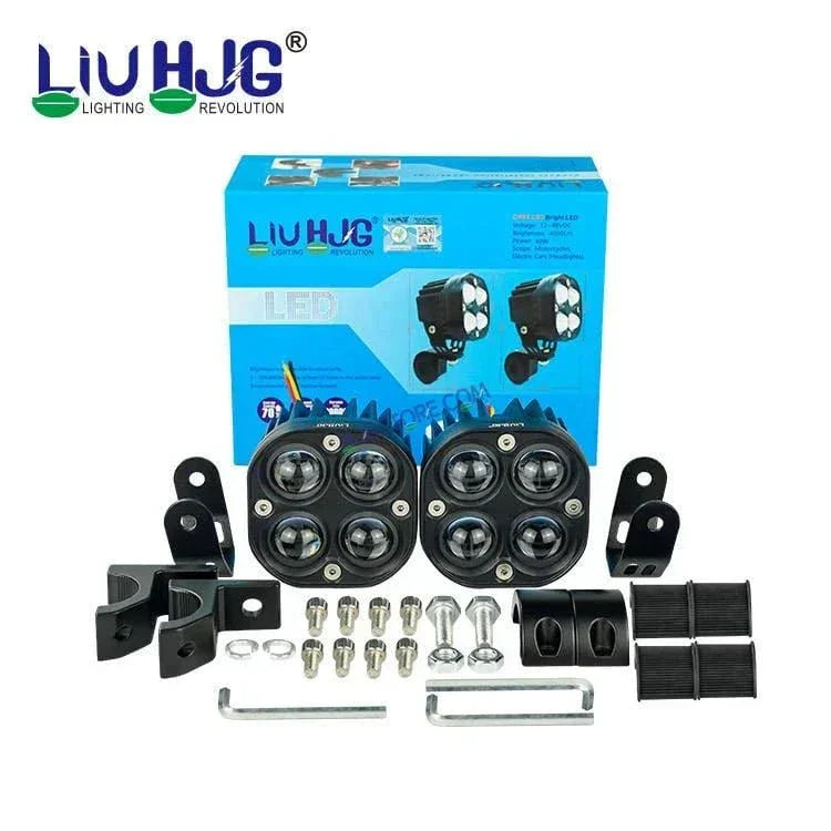 HJG 4x4 CREE LED Foglight Rectangle Mini Rgbw 12v Modular Offroad Led Pods Laser Rgb 3 Inch Led Work Light, Set of 2 HJG Foglight - Biker.Store - www.biker.store