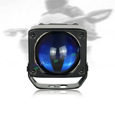 HJG Mini Laser Cannon Foglight 300 Meters Laser Focus Projector Fog Projector Lens with 300 Meters Projection Distance 80W Foglight Ultra Wide Dual Intensity LED Fog Lights White/Yellow Universal For All Cars & Bikes LIU HJG Mini Laser Cannon Foglight 2pc - Biker.Store - www.biker.store
