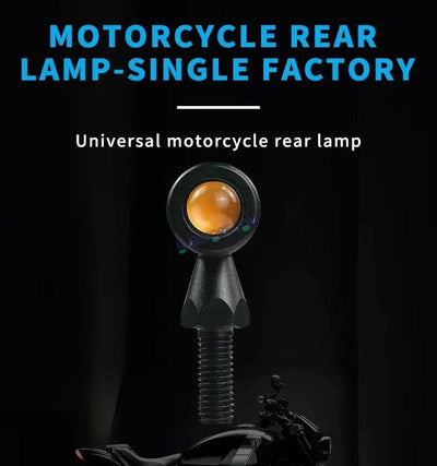 HJG Bullet Shape Turn Signal Lights Indicator Universal for All Bikes Models Turn Signal Lights Motorcycle, Pack of 2pc - Biker.Store - www.biker.store