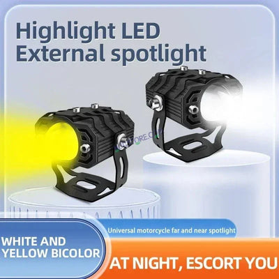 HJG Laser Lens Drive LED Fog Light Bulb Lamp For Cars and Motorcycles Dual Color (White & Yellow) With Cooling Fan 1pc HJG Laser Lens Drive - Biker.Store - www.biker.store