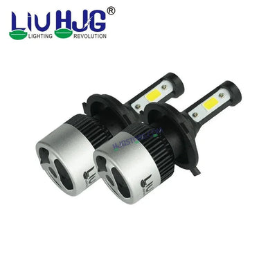 HJG Original Nighteye H4 LED Car SUV Headlight Bulb with H4 Fitting COB Chips 6500K White for bike (Pack of 2) 100W - Biker.Store - www.biker.store