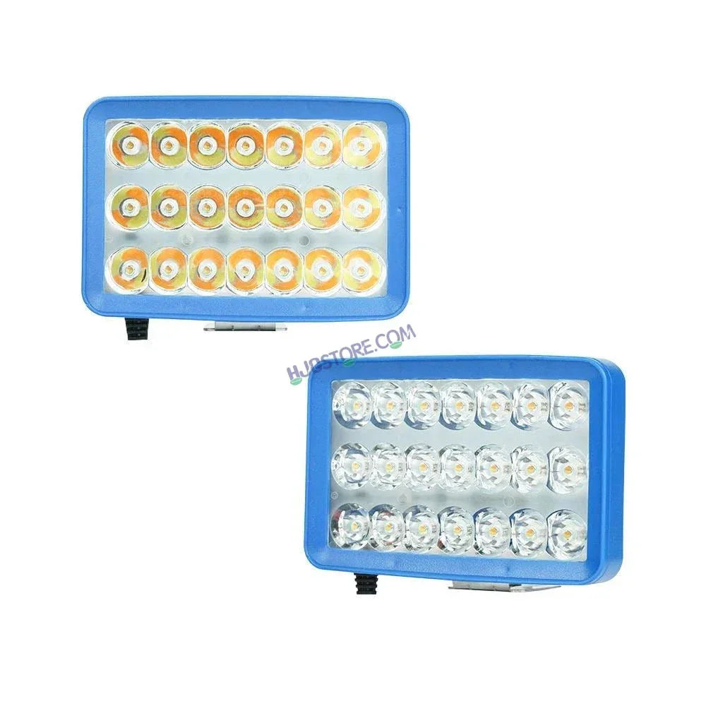 HJG 21 LED Rectangle Foglight Foglamp 3 Colour White, Warm White, Yellow HJG Foglight HJG Car Accessories Led Headlights Mini Driving Lights Led Fog Lights For Motorcycle Lights, Set of 2 - Biker.Store - www.biker.store