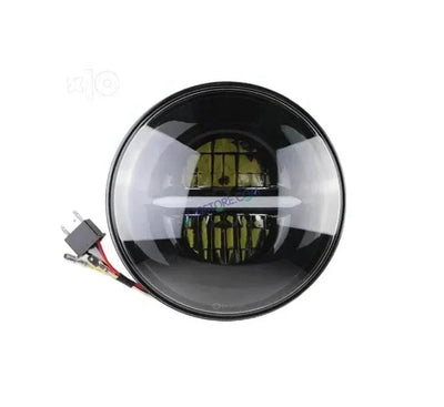 HJG 7 Inch Minus LED Headlight Assembly Halo Lights Dual Color Yellow White 7 Inch Round Motorcycle Lights For Jeeps Universal Car Compatible with Royal Enfield, Jeep & Harley Davidson Minus - Biker.Store - www.biker.store