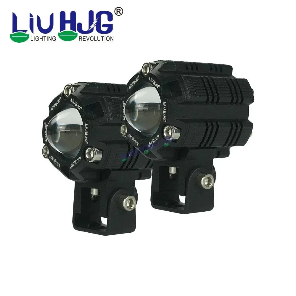 HJG Heavy Mini Drive Genuine with Canbus LED Fog Light Bulb Lamp For Cars and Motorcycles Dual Color (White & Yellow) With Cooling Fan 2Pcs with Canbus Wiring HJG Heavy Drive - Biker.Store - www.biker.store