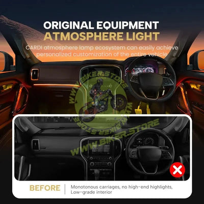 Cardi K4 Plus Ambient Smart LED Kit for Mahindra Scorpio N, 20-in-1 Atmosphere Lamp K4 Plus with App Control - Biker.Store - www.biker.store