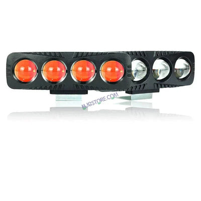 HJG 4 Lens Fog Light 80W Red Devil DRL 4 Lens Projector Lens Foglight 80W (2 * 40W) 4 Lens LED Projector Fog 80W with Red Devil DRL Foglight Ultra Wide Dual Intensity LED Fog Lights White/Yellow/Red Devil DRL Projector (80W) Universal For All Cars & Bikes - Biker.Store - www.biker.store