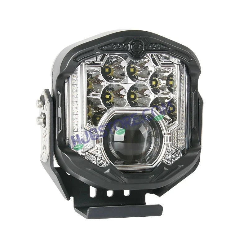 HJG GodsEye Side Shooter 1 LED with 8 CREE LED White/Red Off Road 7 inch 95W LED Headlight Spot Light Fog Light Universal For Bike, Truck, Jeep, Car Bike Led Headlights LED Fog Lights For Motorcycle Car SUV Lights, Pack of 1 LIU HJG GodsEye Side Shooter - Biker.Store - www.biker.store