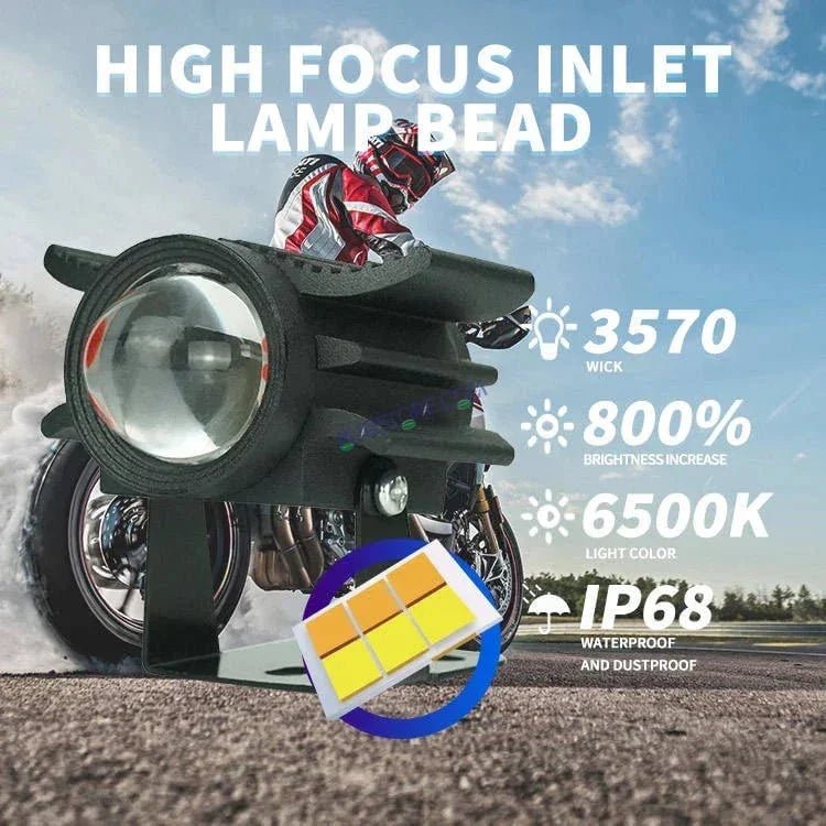 HJG Devil Fly Foglight 80W with Red DRL Mini Fly Foglight Light Red Devil Eye Light Multiple Connecting Red Yellow White Color HJG Mini Devil Fly Foglight, Pack of 2 New Model HJG - Biker.Store - www.biker.store