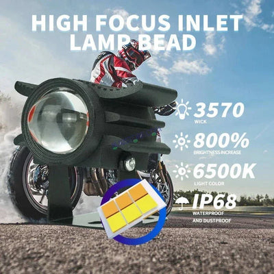 HJG Devil Fly Foglight 40W with Red DRL Mini Fly Foglight Light Red Devil Eye Light Multiple Connecting Red Yellow White Color HJG Mini Devil Fly Foglight, Pack of 1 New Model HJG - Biker.Store - www.biker.store