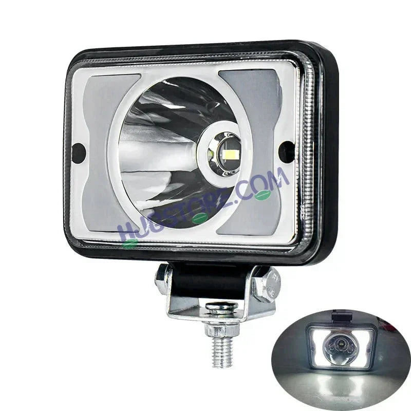 HJG W11 4x5" Classic Square Foglight Headlight 4x5 Inch Foglight White/Yellow DRL Dual LED Foglight Amber/White DRL White Light Foglight Ultra Wide Dual Intensity LED Driving Fog Lights Universal For All Cars & Bikes LIU HJG Classic W11 4x5 Inch Fog - Biker.Store - www.biker.store