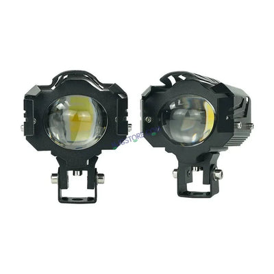 HJG New Design U Design 1194-1 120W Dual Color Mini Led Motorcycle Fog Light Head Light Headlight Led Auxiliary Spot Led Lights for Motorcycle, Car, SUV HJG Fog - Biker.Store - www.biker.store