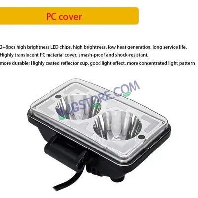 HJG W10 5x6" Classic Square Foglight Headlight 31W 6 Inch Foglight White/Yellow DRL Dual LED Foglight Amber/White DRL White Light 31W Foglight Ultra Wide Dual Intensity LED Driving Fog Lights Universal For All Cars & Bikes LIU HJG Classic W10 5x6 Inch Fog - Biker.Store - www.biker.store
