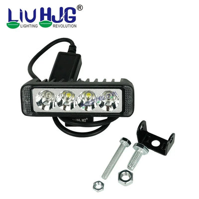 HJG 4 LED with Red Blue Flash Strobe Fog Light for Bikes and Cars High Power, Heavy clamp and Strong aluminum. (4 LED Fog Single) White, Red Blue Strobe Flash - Biker.Store - www.biker.store