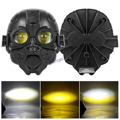 HJG Transformer New Model 40W Fog Light For Bike/Car/Thar/Jeep (Cool White/Yellow/Warm White, 40W each) - Pack of 1 HJG New Model Transformer Foglight - Biker.Store - www.biker.store