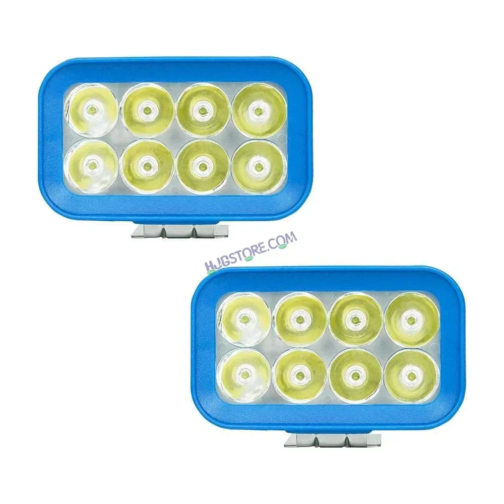 HJG 8 LED Rectangle Foglight Foglamp 3 Colour White, Warm White, Yellow HJG Foglight HJG Car Accessories Led Headlights Mini Driving Lights Led Fog Lights For Motorcycle Lights, Set of 2 - Biker.Store - www.biker.store