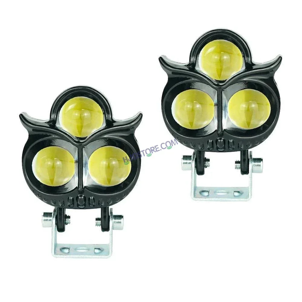 HJG 3 LED Owl Foglight Foglamp HJG Car Accessories Led Headlights Mini Driving Lights Led Fog Lights For Motorcycle Lights, Set of 2 HJG Owl Foglight - Biker.Store - www.biker.store