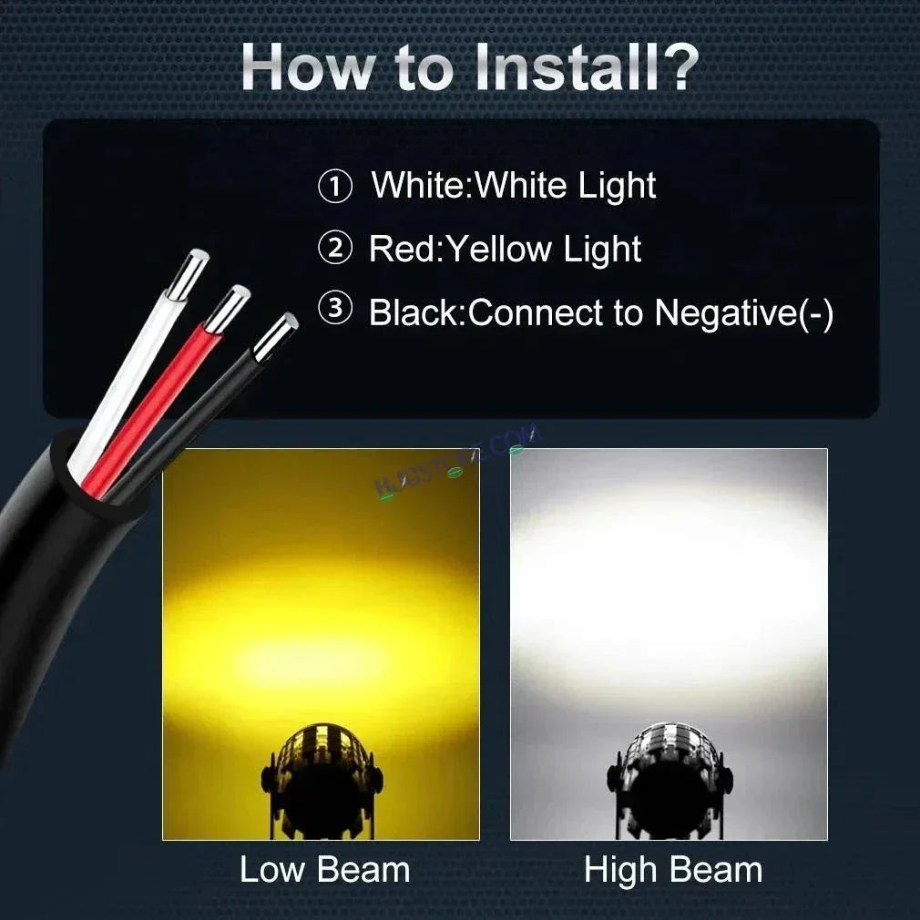 HJG Mini Devil Spot Light with Red DRL, White, Yellow Light Car Motorcycle Truck Off Road 20w Spot Fog Lights Driving Spotlight HJG Original Spot Light Fog light Devil Mini Drive, Pack of 2 - Biker.Store - www.biker.store