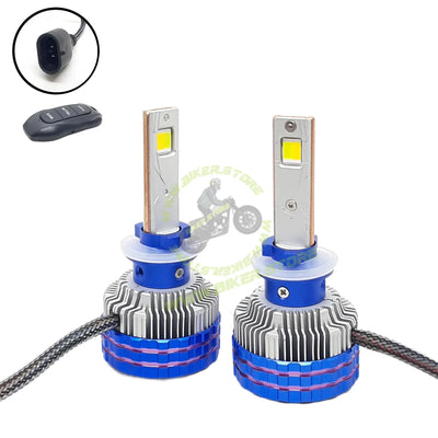 Ki Karry 300W YELLOW/WHITE CAR LED HEADLIGHT BULB WITH REMOTE CONTROL - Biker.Store - www.biker.store