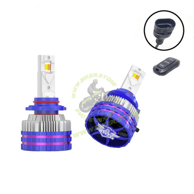 Ki Karry 300W YELLOW/WHITE CAR LED HEADLIGHT BULB WITH REMOTE CONTROL - Biker.Store - www.biker.store