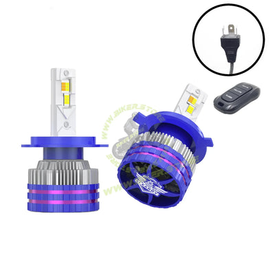 Ki Karry 300W YELLOW/WHITE CAR LED HEADLIGHT BULB WITH REMOTE CONTROL - Biker.Store - www.biker.store